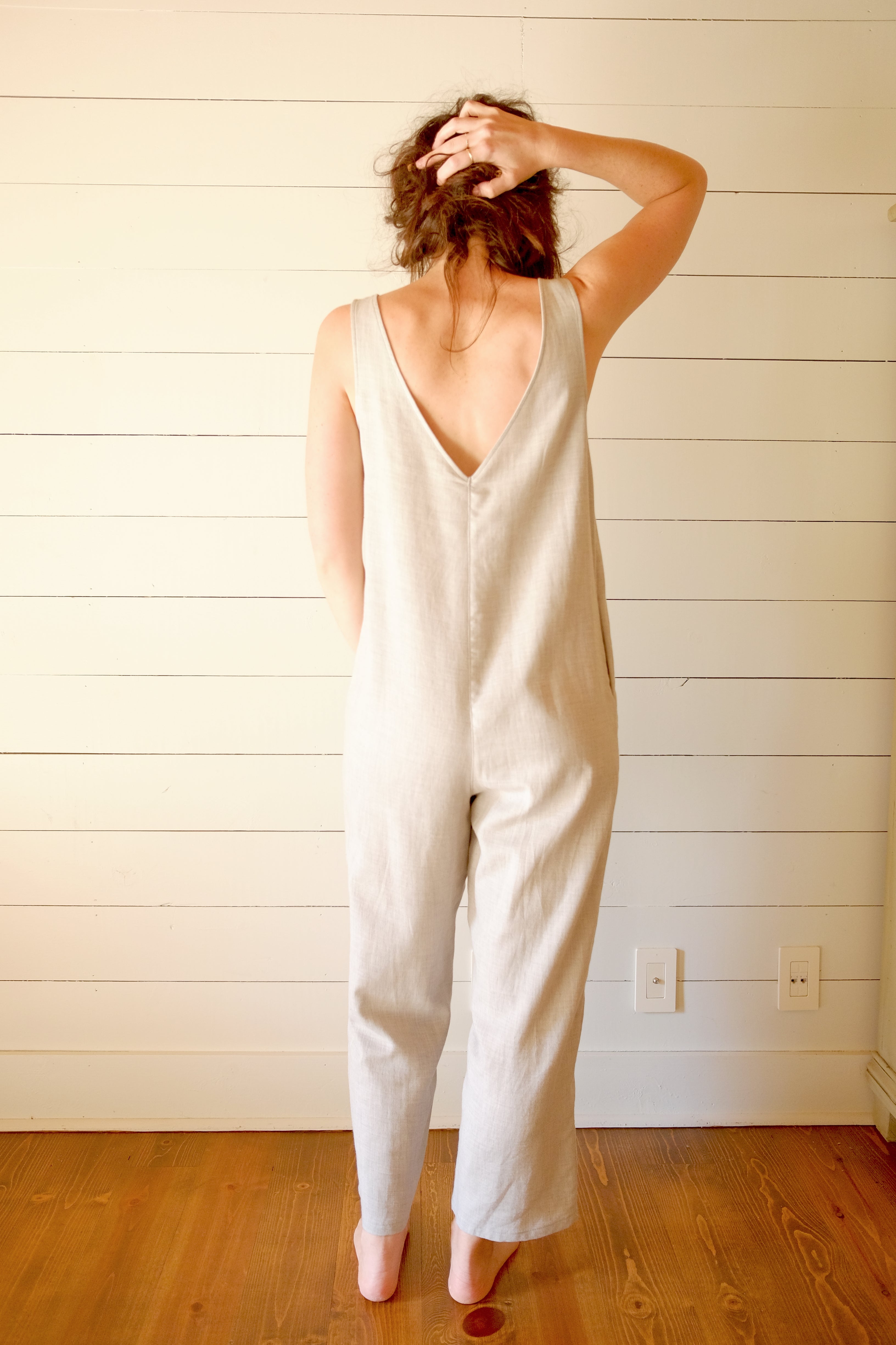 Cotton Cashmere Jumpsuit - Cloud