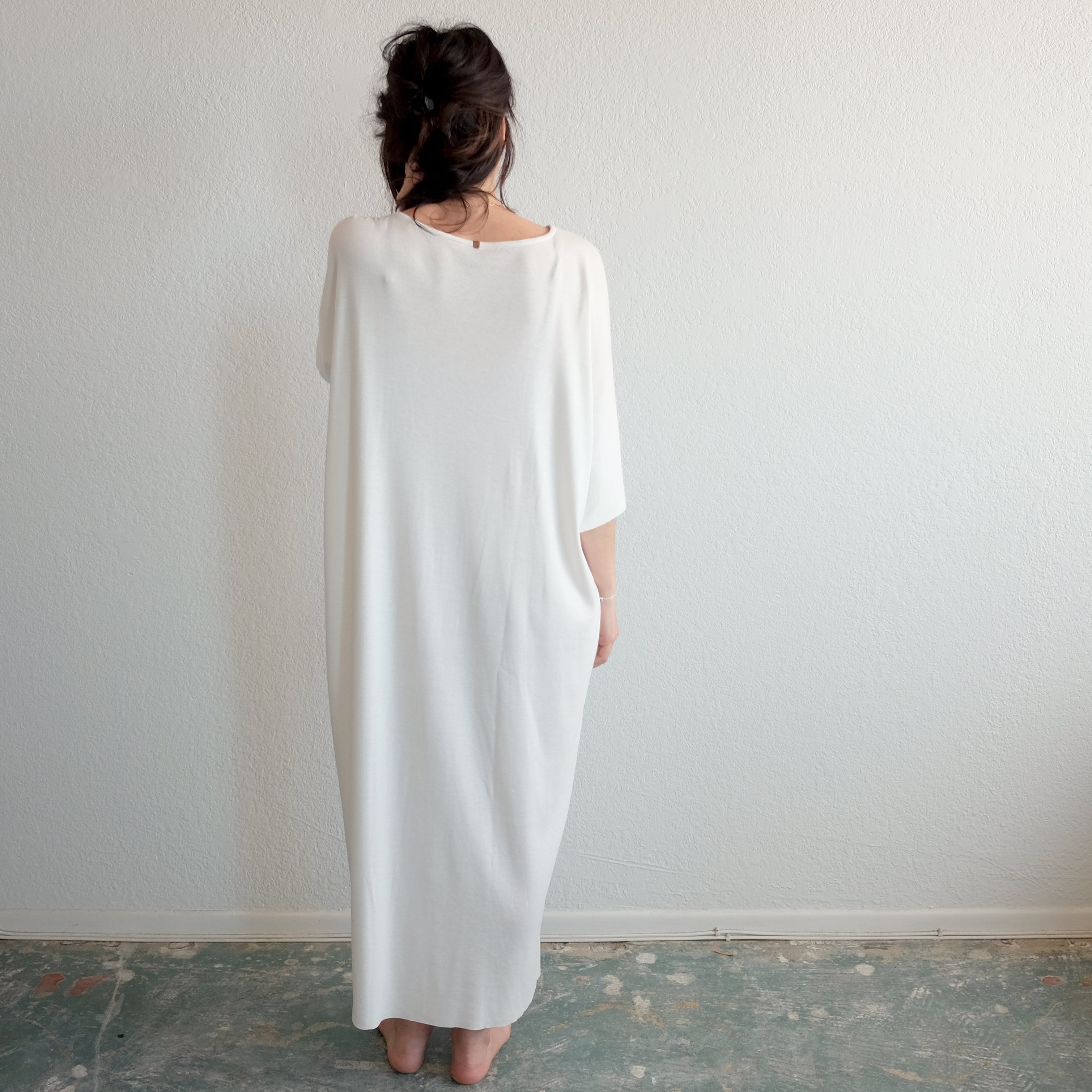 Big White Tee Caftan