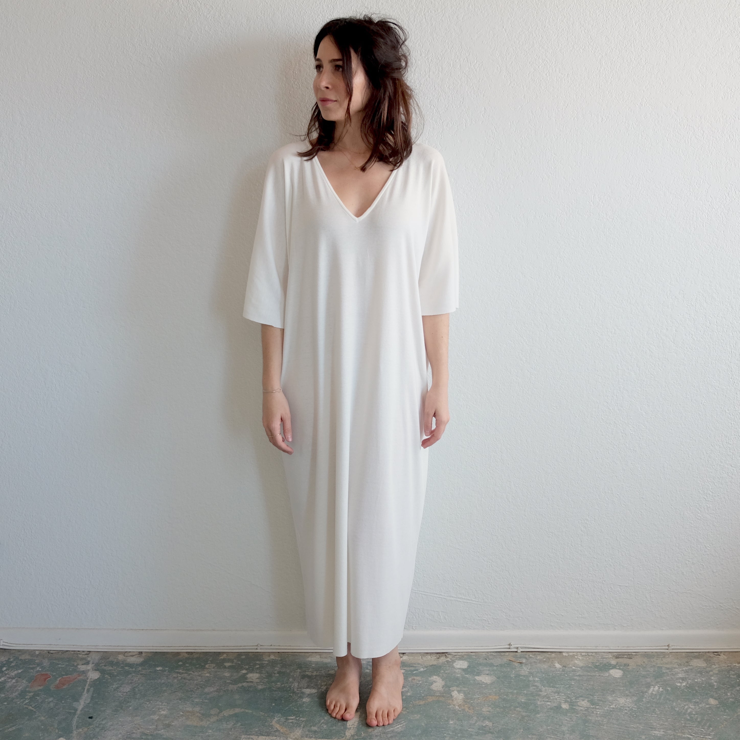Big White Tee Caftan