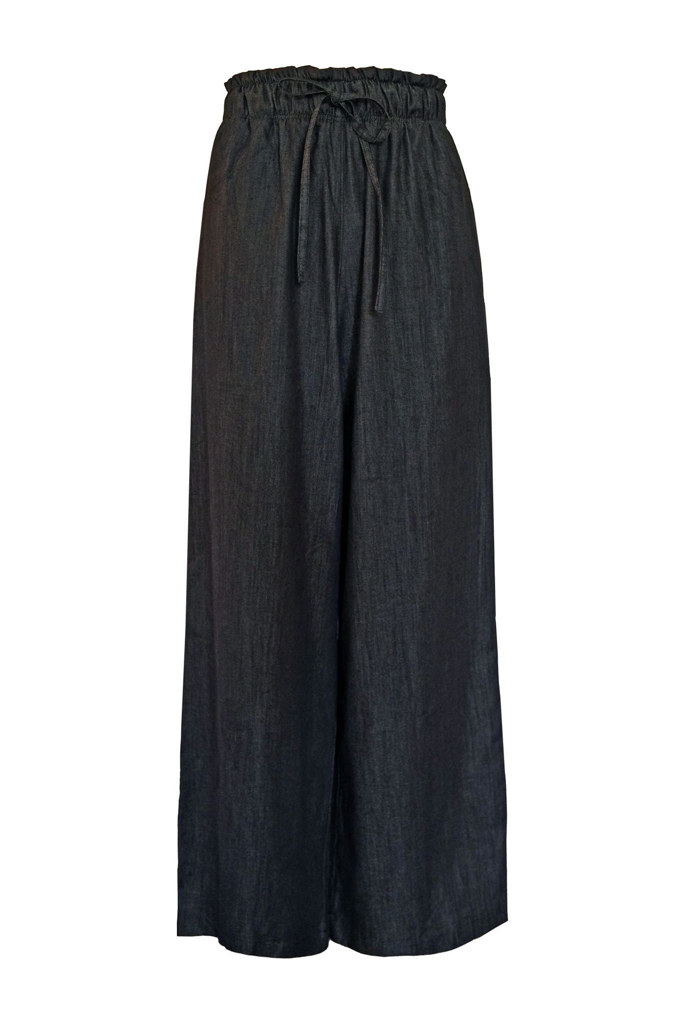 Brushed Chambray Paperbag Lounge Pants - Blue/Black